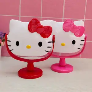 New diamond-encrusted Cartoon Hello Kitty Jingle Cat Melody Makeup Eyelash mirror examination mirror