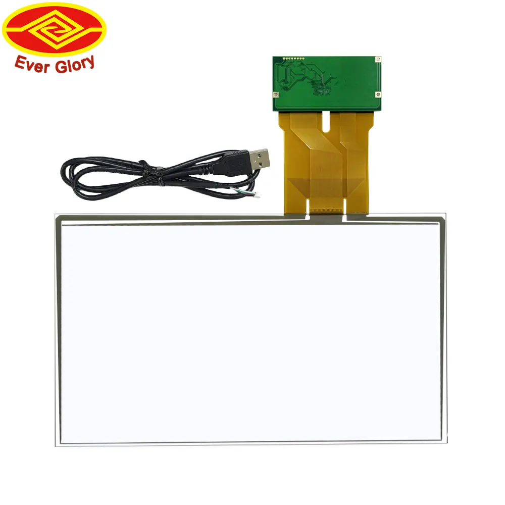 OEM PCAP 24 Inci, Ukuran Besar Fleksibel Kapasitif LCD TFT HMI Panel Penutup Kaca Multi Touchscreen untuk Monitor Layar Sentuh