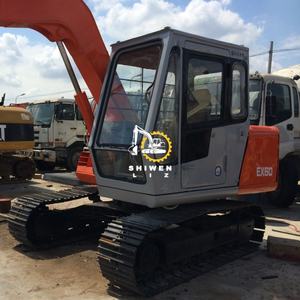 Б/у мини-экскаватор <span class=keywords><strong>Hitachi</strong></span> <span class=keywords><strong>EX60</strong></span> из Японии, двигатель, гидравлический насос, 6 тонн, объем ковша 0,23 м³, мощность 43 кВт, гидромолот - Product Image 4