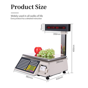 Báscula Electrónica con Código de Barras, Báscula con Etiqueta Térmica, Báscula Electrónica para Cajero, Báscula para Supermercado RLS1000/RLS1100, Impresión de Tickets Pequeños - Product Image 4