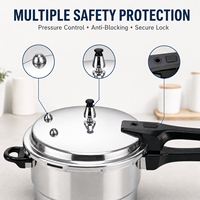 Casserole à pression multifonctionnelle en aluminium pour la maison, grande capacité, design anti-explosion, compatible avec les cuisinières à gaz et à induction