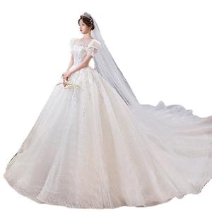 French Style Wedding Dress Ball Gown Square Collar Princess Waistline With Train Vintage Elegant Bride Dress - Product Image 5