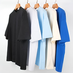 优质t恤190克精梳棉男女通用圆领大码纯色加大码白色散装t恤 - Product Image 1