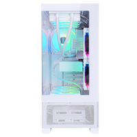 SAMA dernier boîtier PC officiel filtre à poussière magnétique ATX boîtier de jeu effet ARGB boîtier d'ordinateur verre blanc
