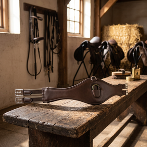 Sangles de selle de cheval Primo Equine en cuir noir de qualité supérieure avec rembourrage doux et boucles en acier inoxydable pour la course anglaise - Product Image 3