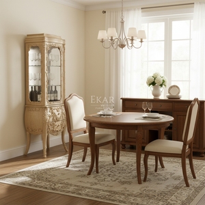 Vinoteca Estilo Heritage Chapada en Oro <span class=keywords><strong>Serafina</strong></span> |   Mueble para Vino de Estilo Clásico Americano de Lujo de EKAR FURNITURE - Product Image 5
