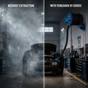 Enrouleur de <span class=keywords><strong>Tuyau</strong></span> d'Extraction Rétractable Automatique Certifié CE ISO pour Atelier Automobile et Garage – Garantie Un An – Personnalisable - Product Image 5