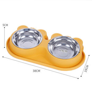 <strong>Luxury</strong> <strong>Pet</strong> <strong>Bowls</strong> No Spill Stainless Steel PP Double <strong>Pet</strong> Cat <strong>Dog</strong> Food Water <strong>Bowl</strong> - Product Image 5