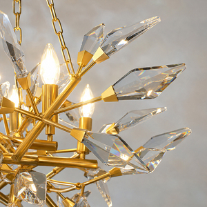 Modern Multi <b>Light</b> <b>Branch</b> Crystal Lamp Gold Metal Chain For High Ceiling Staircase Hotel Lobby Decoration <b>Light</b> - Product Image 4