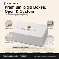 Boîte cadeau rigide en papier blanc personnalisée avec logo en feuille d'or pour les marques de vêtements et de sacs pour bébés, boîte d'emballage en carton en gros