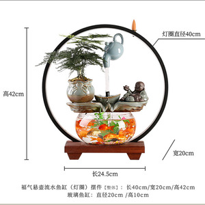 Ywbeyond Zen <span class=keywords><strong>Yoga</strong></span> meditación cerámica escritorio decoración Led <span class=keywords><strong>luz</strong></span> reflujo cascada incienso quemador y fuente de agua interior - Product Image 3