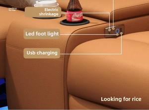 Bộ ghế <span class=keywords><strong>sofa</strong></span> điện chỉnh ngả cao cấp bằng da OEM, ghế xem phim cao cấp, có thể tùy chỉnh với ngăn chứa USB, ghế <span class=keywords><strong>sofa</strong></span> thư giãn kiểu rạp chiếu phim - Product Image 4