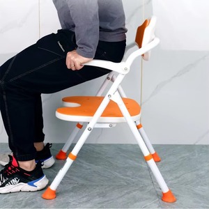 Bedroom Seat for Elderly People Top Selling Hospital Folding Commode Toilet <b>Chair</b> With Bucket Potty <b>Chair</b> Steel Commode <b>Chair</b> - Product Image 2