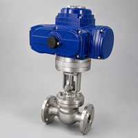 Vanne à boisseau sphérique électrique à régulation de débit, raccordement industriel à brides, automatisation de contrôle de process, OEM, haute pression 220V/380V