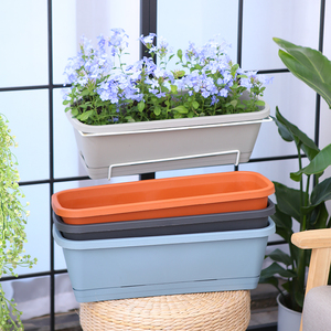Jardinières rectangulaires en plastique pour <span class=keywords><strong>balcon</strong></span> domestique – Un outil pratique pour cultiver des légumes <span class=keywords><strong>sur</strong></span> les balcons - Product Image 1