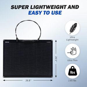 Hinergy ETFE portatile 50W 60W <span class=keywords><strong>80W</strong></span> Semi-flessibile pannelli solari caricabatterie 12V Kit Set completo di pannelli solari flessibili" - Product Image 5