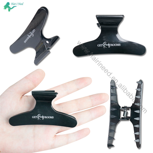 Horquillas para el pelo de salón de peluquería profesional con logotipo personalizado al por mayor, pinzas para el pelo con garra de plástico, pinzas para el pelo con mariposas para mujeres y niñas - Product Image 1