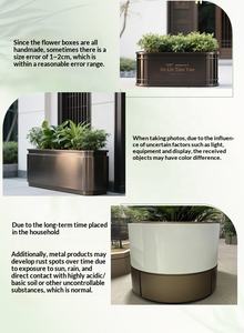 Bac à fleurs en acier inoxydable <span class=keywords><strong>pour</strong></span> extérieur, combinaison personnalisée <span class=keywords><strong>d</strong></span>'<span class=keywords><strong>escalier</strong></span> et de balcon, siège de plantation avec design moderne - Product Image 6