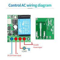 Module récepteur relais sans fil 433MHz RF 1 canal 12V domotique NFC commutateur de télécommande réseau 10A 220V/24V