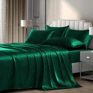 Ultra Soft and Breathable Quality Woven Western 3-Piece Silky <b>Satin</b> Duvet Cover <b>Set</b> with Zipper Closure 200TC - Product Image 1