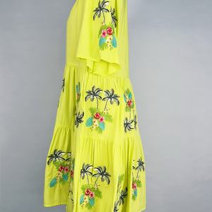 Vestido Midi Elegante para Mujer, Diseño Personalizado, Bordado, con Volantes y Smocking - Product Image 6