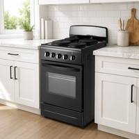 Kompor Listrik Komersial 4 Tungku dengan Oven, Kontrol Digital Berkualitas Tinggi, Peralatan Dapur Efisiensi Tinggi
