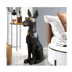 Offre Spéciale décoration <span class=keywords><strong>de</strong></span> la maison <span class=keywords><strong>chien</strong></span> plateau Animal Sculpture en fibre <span class=keywords><strong>de</strong></span> verre Sculpture grandeur nature <span class=keywords><strong>chien</strong></span> statue avec plateau Sculpture - Product Image 1