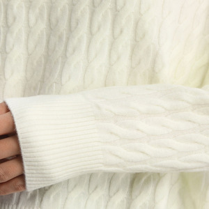 Pullover da ragazza in lana in <span class=keywords><strong>maglia</strong></span> di lana 100% in peluche girocollo personalizzato lavorato a <span class=keywords><strong>maglia</strong></span> maglioni da donna per il commercio all'ingrosso - Product Image 4