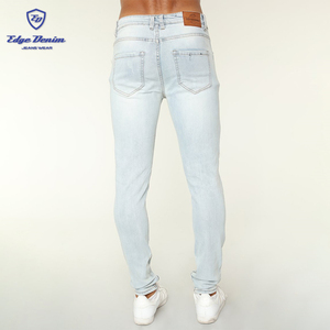 Venta al por mayor nuevo estilo de moda de cierre de botón Hombre Vaqueros parches Pantalones de niño pantalones de mezclilla - Product Image 3