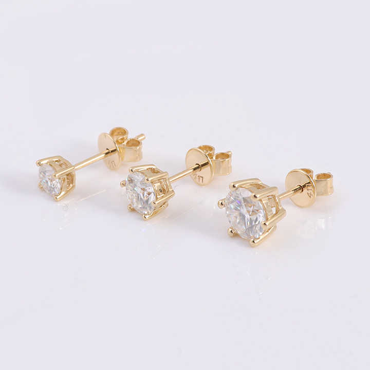 Gold Silver 3mm to 8mm Beautiful Stud Jewelry Earring Factory 925 Fashion Round Design for Women Gift Party Sterling