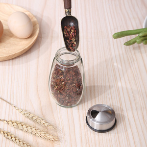 Conjunto de Suporte Rotativo para Temperos de Cozinha com 6 Potes de Vidro e Suporte de Aço Inoxidável - Organizador Vertical de Condimentos - Product Image 5