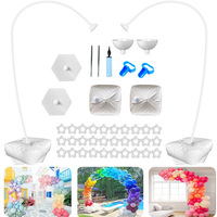 Kit d'arche de ballon, support de tuyau en aluminium-plastique, support de colonne de ballon de forme librement pliable, décoration d'anniversaire d'arche de ballon