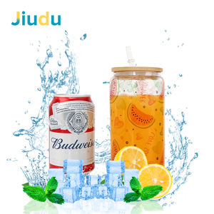 Us Warehouses Bocal en <span class=keywords><strong>verre</strong></span> 16Oz Pot à bière transparent Sublimation Mug Givré Sublimation Glass - Product Image 1