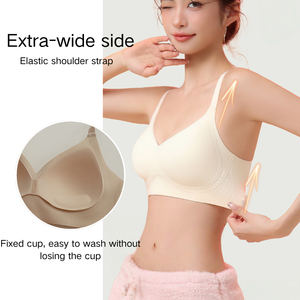 Reggiseno Senza Ferretto Morbido e Confortevole in Sei Colori, Supporto Senza Cuciture, Elegante Scollo a V, Effetto Push-up, Lingerie Femminile Senza Cuciture - Product Image 1