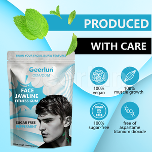 Prix de gros usine <span class=keywords><strong>Chewing</strong></span>-<span class=keywords><strong>gum</strong></span> sans sucre pour <span class=keywords><strong>le</strong></span> fitness de la mâchoire et l'entraînement des muscles masseter, saveur menthe, à croquer - Product Image 4