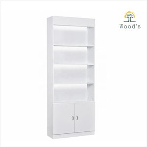 Meubles de barbier en bois MDF, étagère d'exposition LED, vente en gros, livraison gratuite - Product Image 2