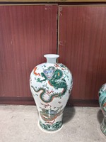 Vase de table en porcelaine Meiping, motif dragon traditionnel fait main, style antique, RXDE06-A, décoration d'intérieur