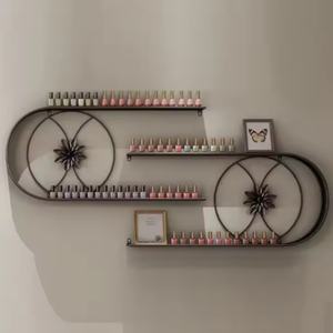D U-shaped <b>Wall</b> Hanging Nail Salon Display <b>Shelf</b> for Nail Polish & Glue Salon Supplies Storage - Product Image 4