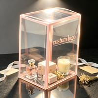 Boîte de protection transparente en PET recyclable sur mesure, petite boîte d'emballage transparente pour bougies, parfums et articles cadeaux