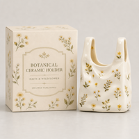 Sac fourre-tout décoratif personnalisé en gros avec imprimé floral frais pour cuillères, fourchettes et couteaux – Organisateur de vaisselle pour fêtes, mariages et hôtels