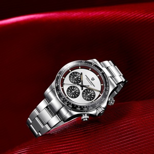 Custom logo Mens Watch Dial Crown Case Back Buckle OEM logo Japan Quartz Men Stainless Steel Watch - Product Image 5
