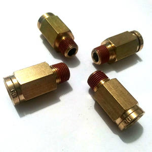 Raccords en laiton Dot Push Connect Connecteur mâle 1/4Tube X 1/8Npt ALITAIR Suspension pneumatique - Product Image 1