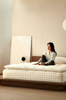 Matelas de luxe contemporain en laine tuftée à la main avec cheveux de cheval, surmatelas double couche, ressorts ensachés sans colle, pour la maison et appartement, ultra confortable