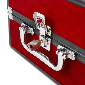 Boîte de rangement cosmétique grande capacité pour maquilleurs, 10 pouces, avec poignée supérieure, ultra-légère, pour usage domestique, noir foncé - Product Image 4