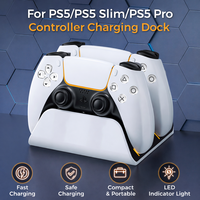 Support de charge rapide double pour PS5 Pro, station de charge pour manettes de jeu avec indicateur LED pour manettes PS5 DualSense/Slim