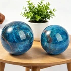 Esfera de Cristal de Apatita Azul Natural al por Mayor, Bola de Cristal de Apatita Pulida, Cristal Curativo Decorativo - Product Image 3