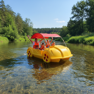 Bateau à pédales QIQU en PE moulé par rotation, indestructible, en forme de scarabée, pour 4 personnes, idéal pour la <span class=keywords><strong>location</strong></span> - Product Image 1