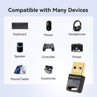 Adaptateur Bluetooth 6.0 USB longue portée BT6.0, dongle Bluetooth sans fil USB, récepteur et émetteur audio EDR BLE pour ordinateur de bureau