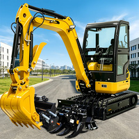 Mini-excavatrice à chenilles haute performance avec cabine fermée, moteur Kubota, certifiée CE, disponible en OEM/ODM, pour projets agricoles