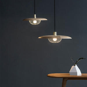 โคมไฟเพดานไม้เนื้อแข็งสไตล์นอร์ดิกญี่ปุ่นวาบิซาบิ ดีไซน์ย้อนยุค เหมาะสำหรับร้านกาแฟ เคาน์เตอร์บาร์ ห้องน้ำชา โฮมสเตย์ - Product Image 2